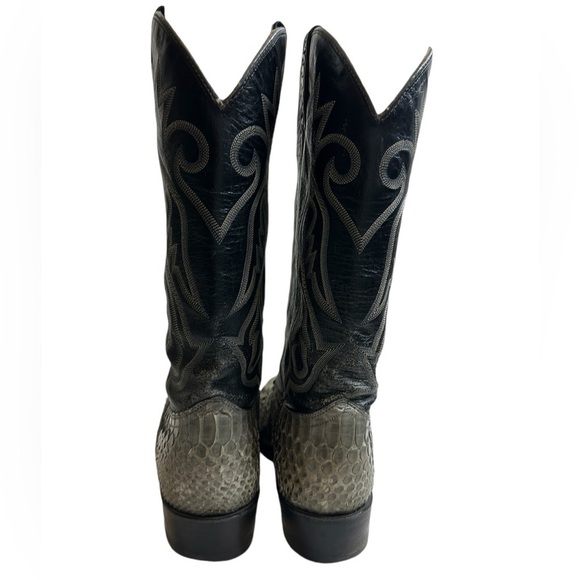 J Chisholm Snakeskin Leather Python Cowboy Boots Men\'s Sz 10 EE Leather Lined main image 7